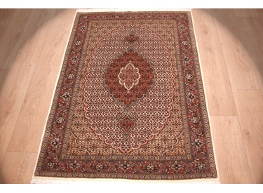 Persian carpet "Taabriz" Mahi with silk 143x102 cm Beige