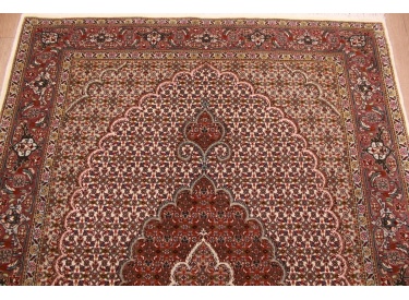 Persian carpet "Taabriz" Mahi with silk 143x102 cm Beige