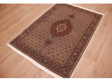 Persian carpet "Taabriz" Mahi with silk 143x102 cm Beige