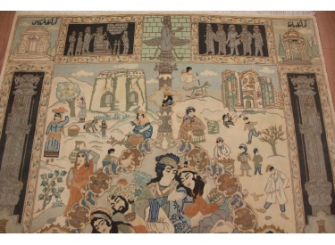 Persian carpet "Taabriz 211x151 cm Very special Design