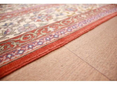 Perser Teppich "Isfahan" mit Seide 165x108 cm Beige