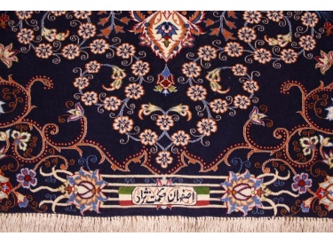 Perser Teppich  Isfahan mit Seide 157x111 cm Meisterknüpfung