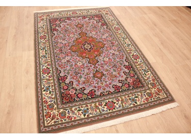 Persian carpet "Ghom" virgin wool 200x138 cm Purple