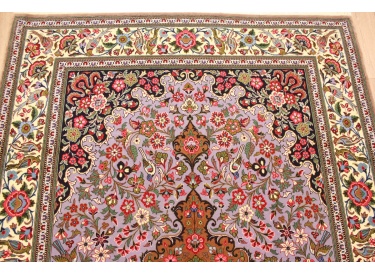 Persian carpet "Ghom" virgin wool 200x138 cm Purple