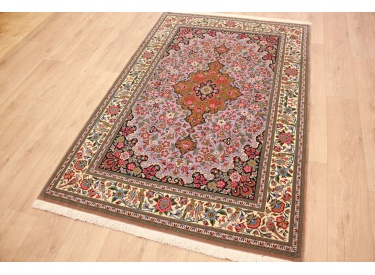 Persian carpet "Ghom" virgin wool 200x138 cm Purple