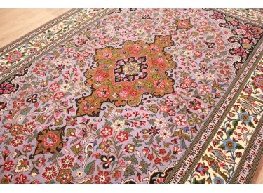 Persian carpet "Ghom" virgin wool 200x138 cm Purple