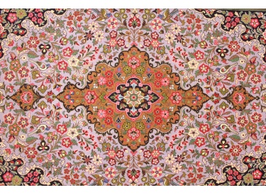 Persian carpet "Ghom" virgin wool 200x138 cm Purple