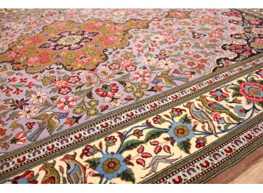 Persian carpet "Ghom" virgin wool 200x138 cm Purple