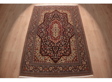 Perser Teppich Ghom Orientteppich 224x144 cm Dunkelblau