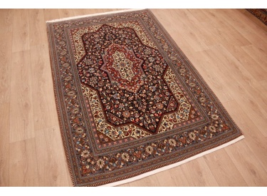 Perser Teppich Ghom Orientteppich 224x144 cm Dunkelblau