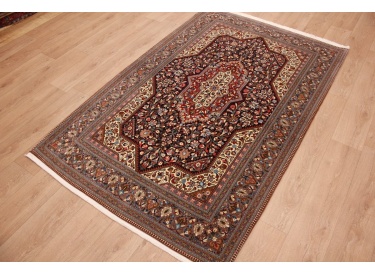 Perser Teppich Ghom Orientteppich 224x144 cm Dunkelblau