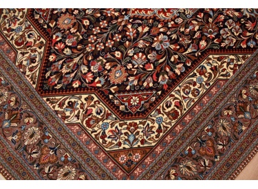 Perser Teppich Ghom Orientteppich 224x144 cm Dunkelblau