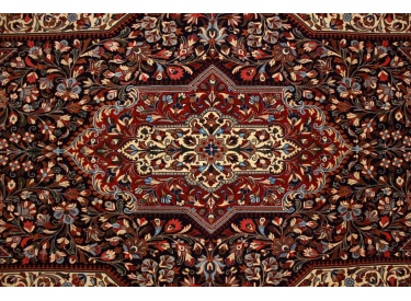 Persian carpet "Ghom" virgin wool 224x144 cm Dark blue