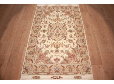 Persian carpet Tabriz with Silk 163x98 cm Beige