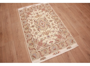 Persian carpet Tabriz with Silk 163x98 cm Beige