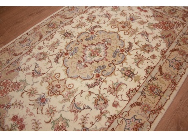 Persian carpet Tabriz with Silk 163x98 cm Beige