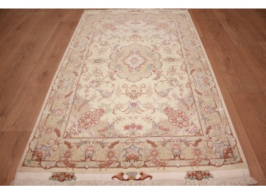 Persian carpet Tabriz with Silk 163x98 cm Beige