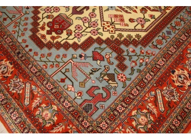 Persian carpet "Ghom" virgin wool 208x141 cm