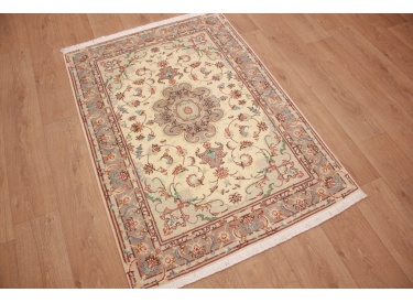 Persian carpet Tabriz with Silk 152x105 cm Beige