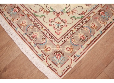 Persian carpet Tabriz with Silk 152x105 cm Beige