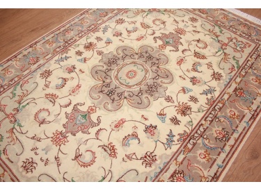 Persian carpet Tabriz with Silk 152x105 cm Beige