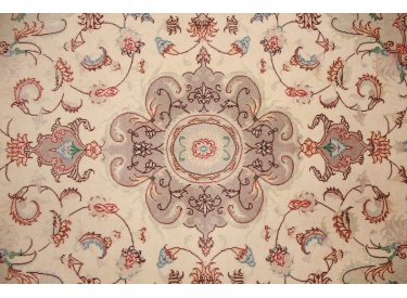 Perserteppich Täbriz mit Seide 152x105 cm Beige