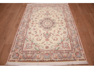 Persian carpet Tabriz with Silk 152x105 cm Beige