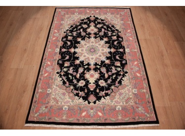 Persian carpet Tabriz with Silk 232x154 cm Dark blue