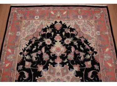 Persian carpet Tabriz with Silk 232x154 cm Dark blue