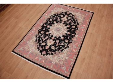 Persian carpet Tabriz with Silk 232x154 cm Dark blue