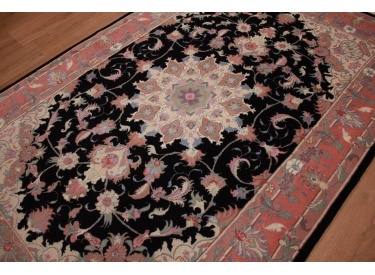 Persian carpet Tabriz with Silk 232x154 cm Dark blue