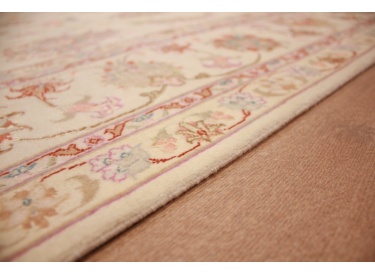 Persian carpet Tabriz with silk 244x165 cm Beige