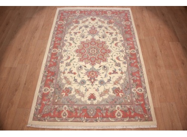 Persian carpet Tabriz with Silk 230x149 cm Beige