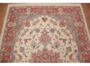 Persian carpet Tabriz with Silk 230x149 cm Beige