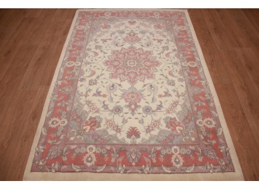 Perserteppich Täbriz mit Seide 230x149 cm Beige