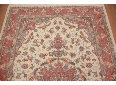 Persian carpet Tabriz with Silk 244x164 cm Beige