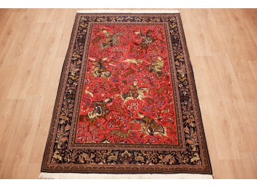 Fine Persian carpet  Ghom Wool 212x138 cm Red