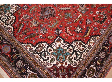 Persian carpet Tabriz with Silk 312x204 cm Red