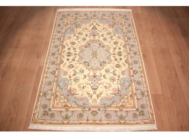 Perserteppich Täbriz  mit Seide 152x101 cm Beige