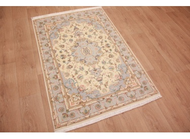 Persian carpet Tabriz with Silk 152x101 cm Beige