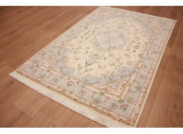 Perserteppich Täbriz  mit Seide 152x101 cm Beige