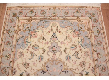 Perserteppich Täbriz  mit Seide 152x101 cm Beige