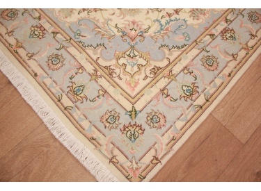 Persian carpet Tabriz with Silk 152x101 cm Beige