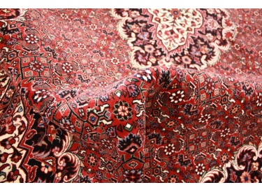 Persian carpet Bidjar with Silk 214x129 cm Red