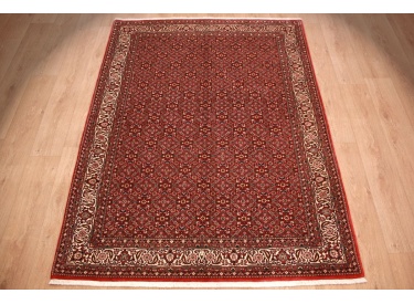 Persian carpet Bidjar with Silk 206x155 cm Red