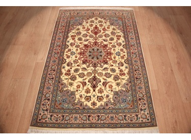 Perserteppich Tabriz Orientteppich mit Seide Beige 156x101 cm