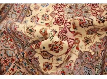 Perserteppich Tabriz Orientteppich mit Seide Beige 156x101 cm