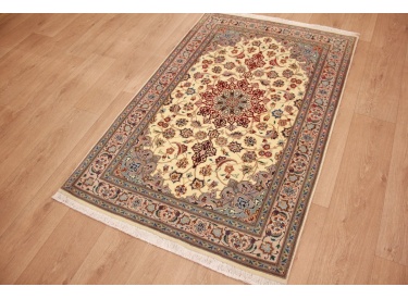 Perserteppich Tabriz Orientteppich mit Seide Beige 156x101 cm