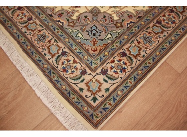 Perserteppich Tabriz Orientteppich mit Seide Beige 156x101 cm