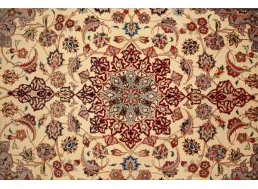 Perserteppich Tabriz Orientteppich mit Seide Beige 156x101 cm